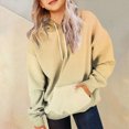 thumbnail image 2 of TOWED22 Girls Hoodies Cute Long Sleeve Oversized Gradient Colors Pullover Sweatshirt Tops with Kangaroo Pocket,Beige,9-10 Y, 2 of 6