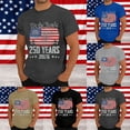 thumbnail image 3 of FUZHIQ Men's 250th Anniversary T-Shirt 1776-2026 Vintage American Flag Short Sleeve Crew Neck Casual Tee,XL, 3 of 5