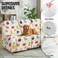 thumbnail image 4 of Xoenoiee Fruits Pattern 8 Pieces Jacquard Recliner Slipcovers Soft Sofa Couch Cover Anti-Slip Furniture Protector with Elastic Bottom for Kids Cats Dogs, 4 of 7