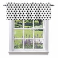 thumbnail image 2 of Black Wave Point Valances for Windows,Kitchen Valance Rod Pocket Short Curtain, Classic Geometric Art Valance Curtain Window Valances for Bedroom Bathroom Living Room 54x18in, 2 of 9