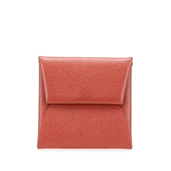 Pre-Owned Hermès Bastia Wallet/Coin Purse Brown Epsom Leather Women's HERMES (Good)