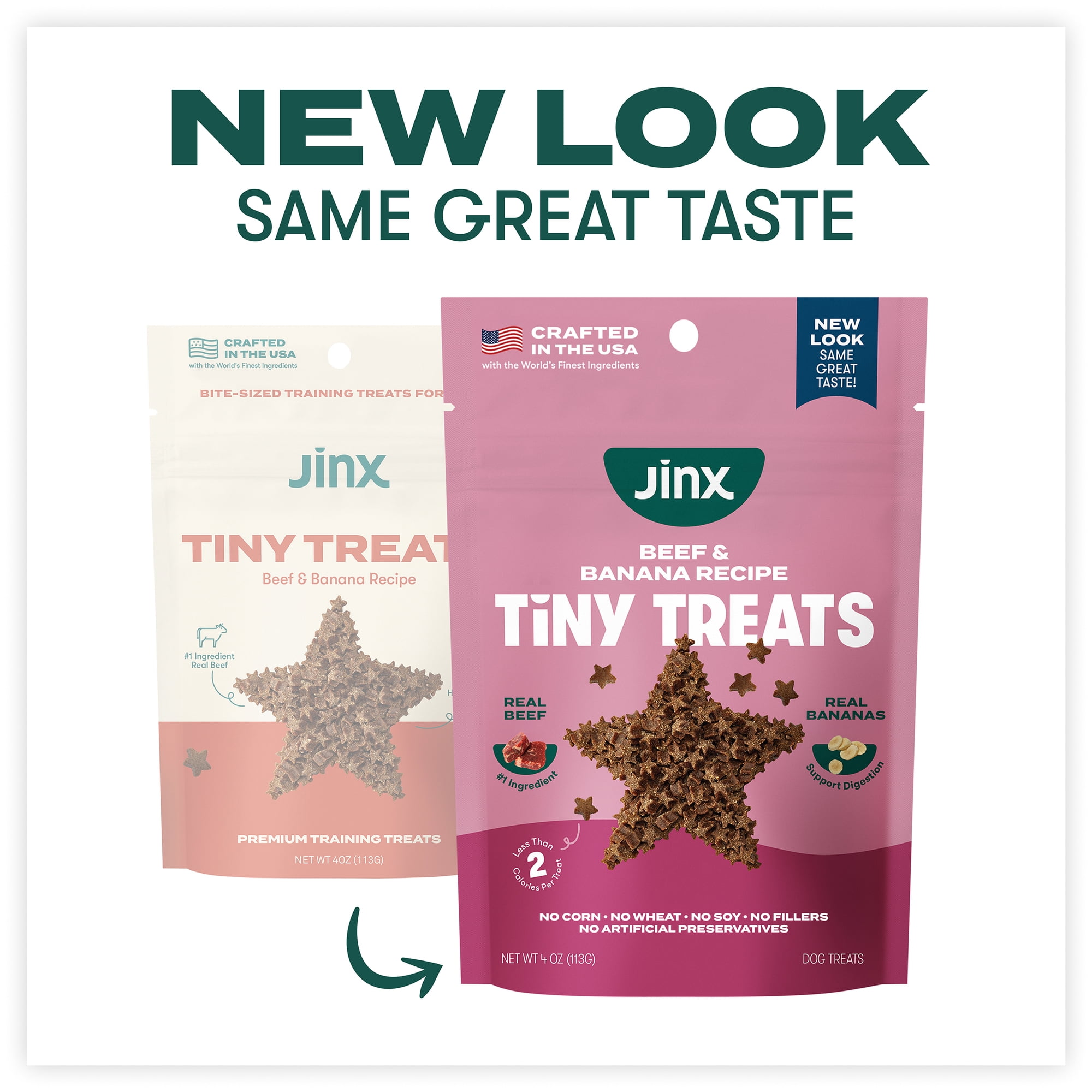 (6 pack) Jinx Beef Tiny Treats Natural Dog Training Treats, 4 oz Bag