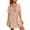 Beige, variant on EliteGoogv Swimsuit Cover Up For Women Lightweight Knit V Neck Beach Loungewear Summer Beach Pool Swimwear Navy