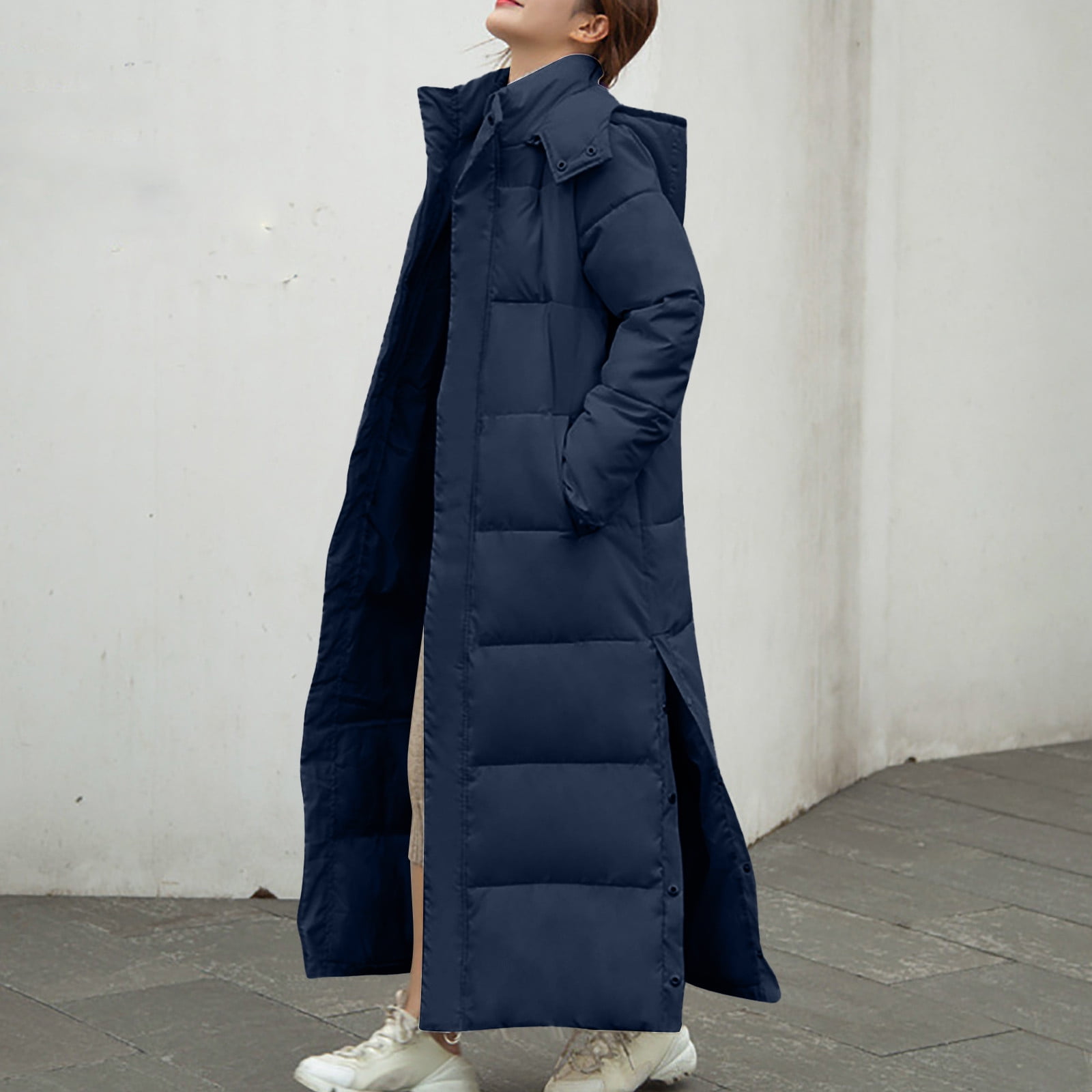 ジャケット・アウター th products LONG PADDED COAT Arctic Expedition Quilted Jacket with Detachable Hood and Fixed