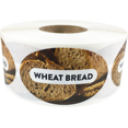 thumbnail image 1 of Wheat Bread Grocery Store Food Labels 1.25 x 2 Inch Oval Shape 500 Total Adhesive Stickers, 1 of 1