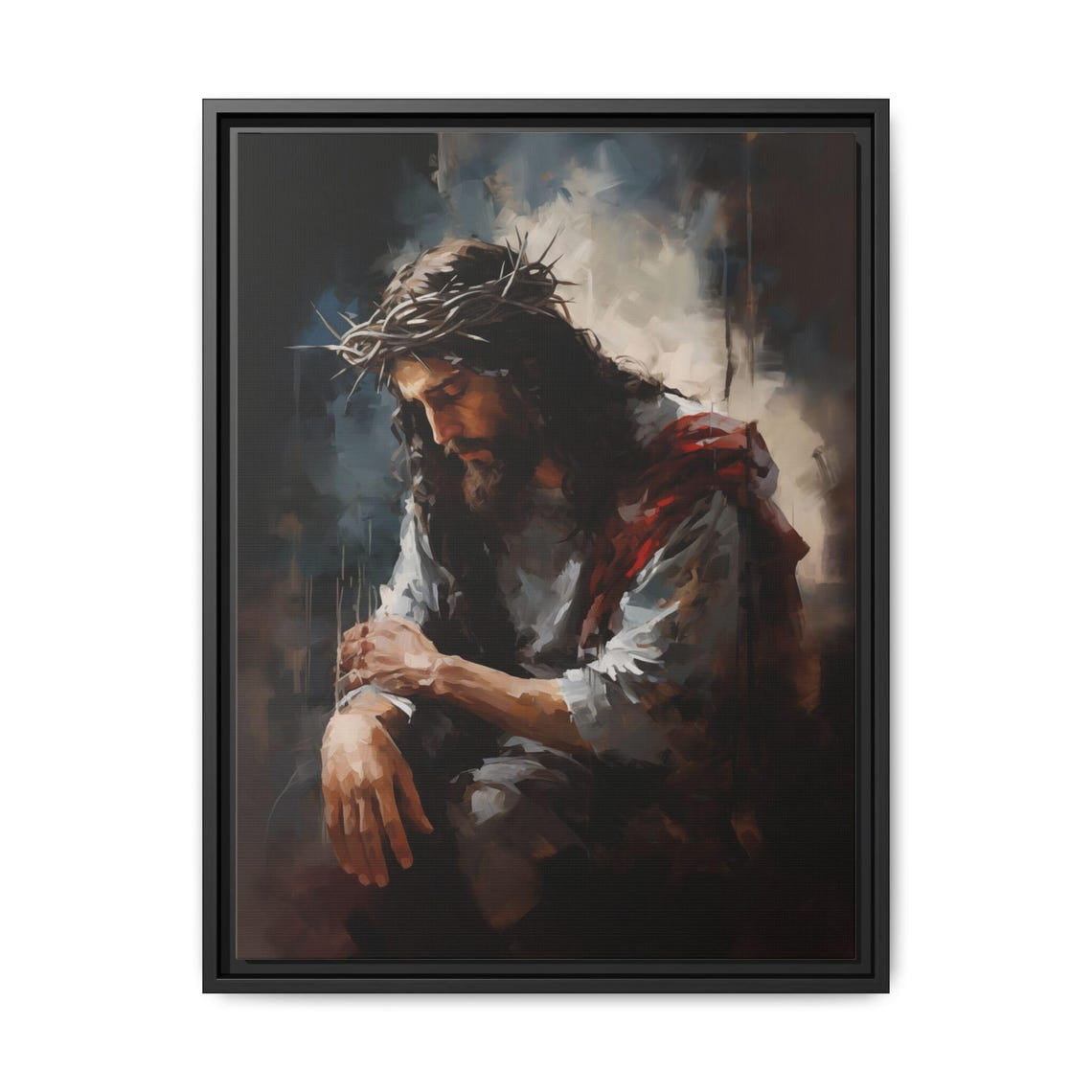 Jesus Crown of Thorns Poster Religious Christian Wall Art Unframed Paper Print