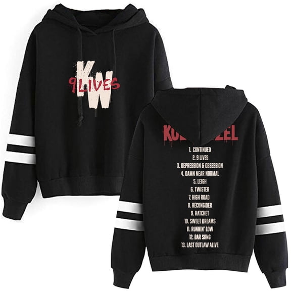 Koe Wetzel Tracklist Pullovers 9 Lives Album Tour Merch Women Men Fashion Long Sleeve Sweatshirts