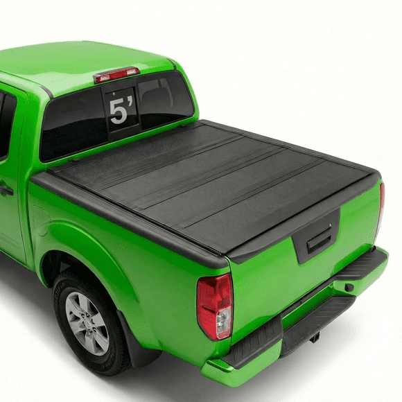 NEXVEY Hard Folding Tonneau Cover for 2005-2021 Nissan Frontier 5' (59.5'') Bed Accessories, Hard Folding Aluminum Truck Bed Cover, Waterproof Truck Tonneau Cover