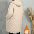 thumbnail image 4 of YYDGH Women's Long Puffer Jackets Full Zip Hooded Diamond Quilted Jacket Lightweight Winter Warm Down Coat with Pockets, 4 of 7