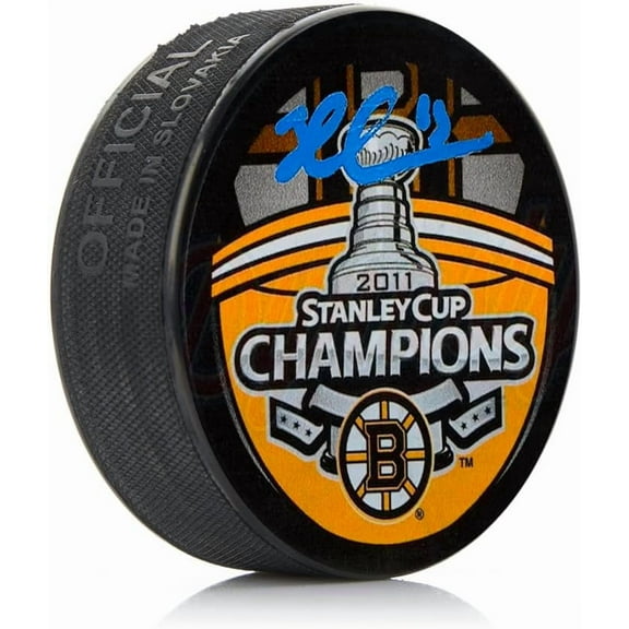 Brad Marchand Boston Bruins Autographed 2011 Stanley Cup Champions Logo Puck
