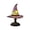 Purple, variant on Secfreeship Handmade Stained Glass Witch Hat Lamp, Gothic Glowing LED Table Night Light, Mystical Resin Decor Lamp For Halloween Indoor Bedroom Party Aesthetic Decoration