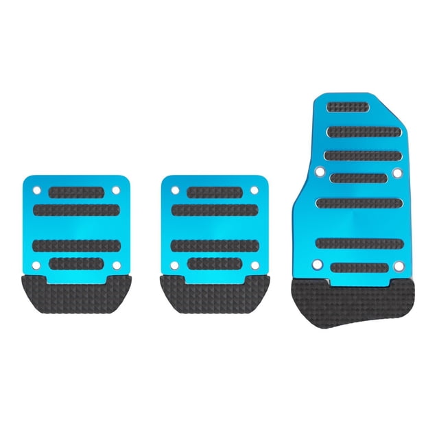 Cubiertas de pedales antideslizantes para coche, juego de almohadillas de pedal de aleación de aluminio para automóvil, accesorios de repuesto universales para pedal de embrague y freno de gas.