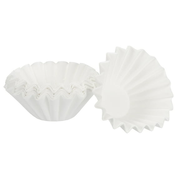 Uxcell Paquete de 100 Filtros de Café de Canasta 1 a 2 Tazas Filtro de Papel Blanqueado 6.1x1.8 pulgadas para Cafeteras de Goteo Desechables