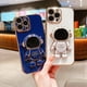 thumbnail image 3 of Funda con Soporte de Astronauta para Teléfono Móvil, Cubierta Chapada, Suave, Base Plegable de Lujo, Accesorios de iPhone 13, 11, 12 Pro, Max, 13, Mini, 14 Pro, Xs, Max, XR, X, 7, 8 Plus, SE 2, 3 of 4