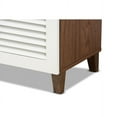 thumbnail image 6 of Coolidge Modern White and Walnut Finished 4-Shelf Wood Shoe Storage Cabinet with Drawer, 6 of 6