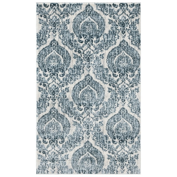 SAFAVIEH Isabella Trenton Trellis Area Rug, Navy/Ivory, 3' x 5'