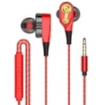 thumbnail image 1 of Auricular In-ear 10mW Auricular Plástico Dual Drive Estéreo Auriculares con cable Auriculares con conector de 3,5 mm, Rojo Noticed EL000714-02, 1 of 2
