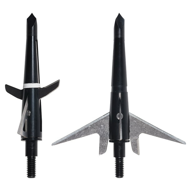 (Pack of 3) Hybrid Compound Bow 258 Broadheads by Swhacker, 4Blade