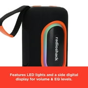 RadioShack Wireless Speaker, 20W, Bluetooth 5.3, RGB Lights, Waterproof IPX5, Portable