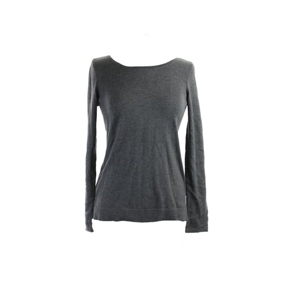 Style & Co Womens Light Grey Sequined Sweatshirt L