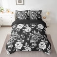 thumbnail image 2 of Feelyou Rustic Farmhouse Floral Bedding Comforter Set 7 Pieces, Retro French Style Full Bedding Set, Romantic Garden Flower Reversible Fitted Sheet Flat Sheet, Luxury Bedroom Decor, 2 of 7