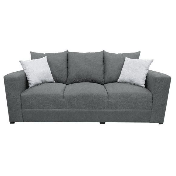 Sofa El Bazar Store Miami Lino Gris oxford 3 plazas, Modular, Moderno, Sala