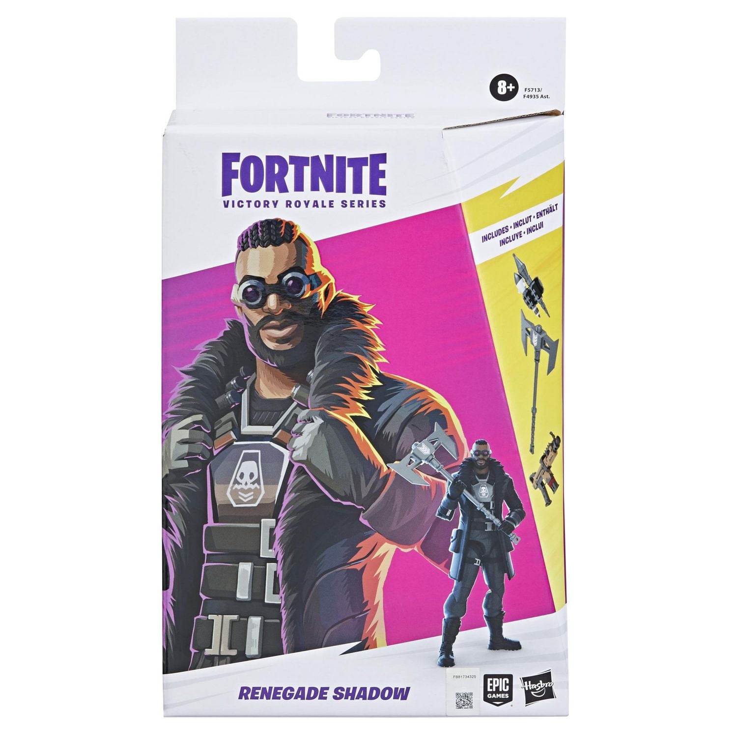 Hasbro Fortnite Victory Royale Series, figurine Renegade Shadow de collection, 15 cm, avec accessoires