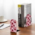 thumbnail image 5 of Pofeuu Rose Print Large Bookend Hold Heavy Books- Wood Bookends for Heavy Books Heavy Duty Book Ends Wood Bookends for Office Desk Non-Skid, 5 of 7