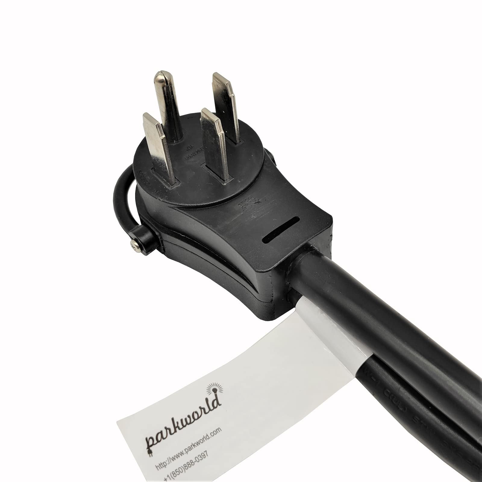 Parkworld 68840 RV Splitter, RV 50A to 30A & 15A V adapter cord 14-50P male to TT-30R & 5-15R female Tri-outlet with lighted 1.5FT