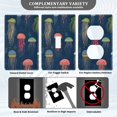 thumbnail image 3 of Yayeee Toggle Light Switch Wall Plate 1-Gang 4.5"x2.7" Home Decorative Outlet Cover, Cartoon Jellyfish Pattern, 3 of 7