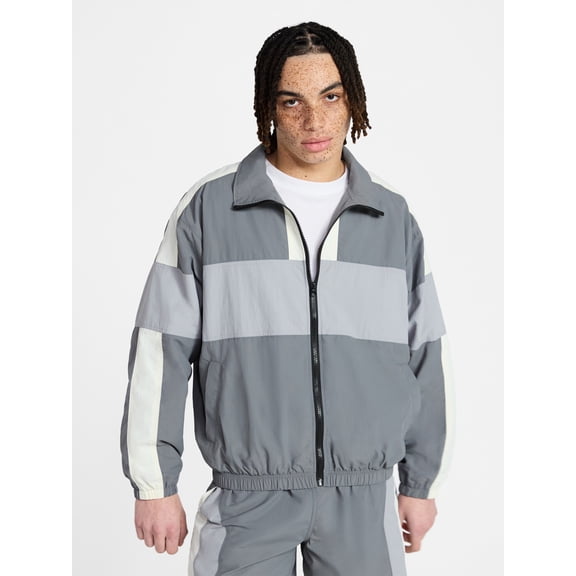 No Boundaries Windbreaker Jacket with Long Sleeves, Men's XS-5XL