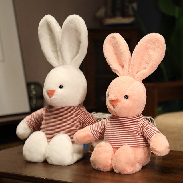 40-70cm Cute Rabbit Plush Toy / T-Shirt Little White Rabbit Doll / Pillow / Children's Birthday Gift / Home Decoration zhangyuxiang LED