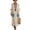 Orange, variant on Dress for Women V-Neck Half Sleeve Striped Patch Pocket Kaftan Maxi Casual Boho Beach Cover Up Dresses Blue L