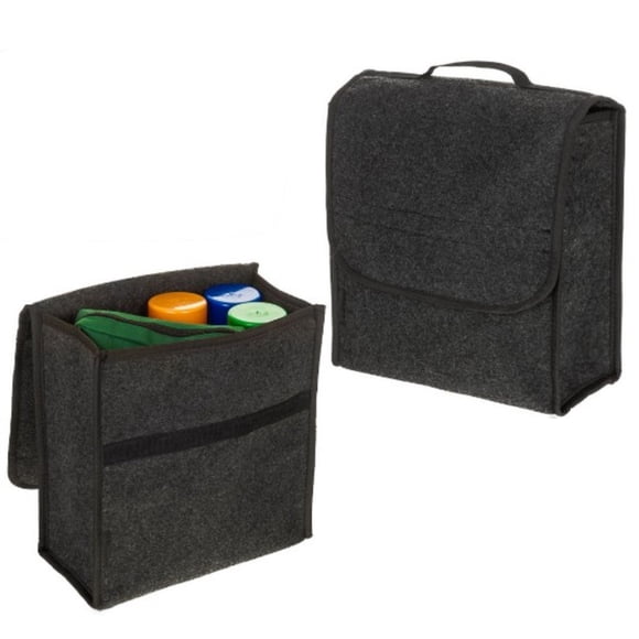 OULII Boot Bag Felt Car Storage Bag Grey Tough Felt Material Tool Storage for Car Boot 1Pcs 30x29x16cm