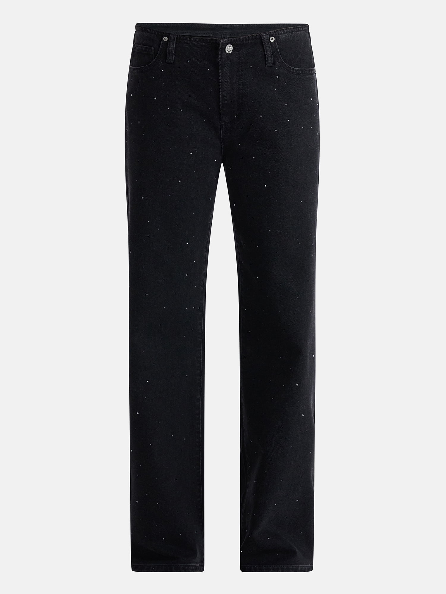 No Boundaries Studded Baggy Wide Leg Jeans, 31.5'' Inseam, Women's