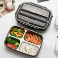 thumbnail image 4 of TIMIFIS Bento Box School Supplies Microwave Lunch Box Japanese Wood Bento Box 2 Layer Container Storage New, 4 of 6