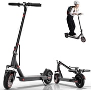 Electric Scooter for Adults with Dual Suspension System - 10" Solid Tires, 500W Brushless Motor, 11-22 Mph, 23 Miles Long Range, Double Braking Folding Fast E-Scooter, App Control