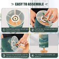 thumbnail image 4 of Ocean Blue Table Lamp for Desk Nightstand Lamp with USB Modern Gifts for Bedroom Living Room Kids Room, 4 of 7