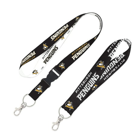 WinCraft Pittsburgh Penguins 2-Pack Lanyard with Detachable Buckle & Key Strap Set