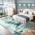 thumbnail image 2 of 8x10 Area Rugs for Living Room Rug Washable: Abstract Large Rug for Dining Room Bedroom Carpet Non Slip 8 by 10 Indoor Modern Nursery Home Office Teal Grey Gold, 2 of 8