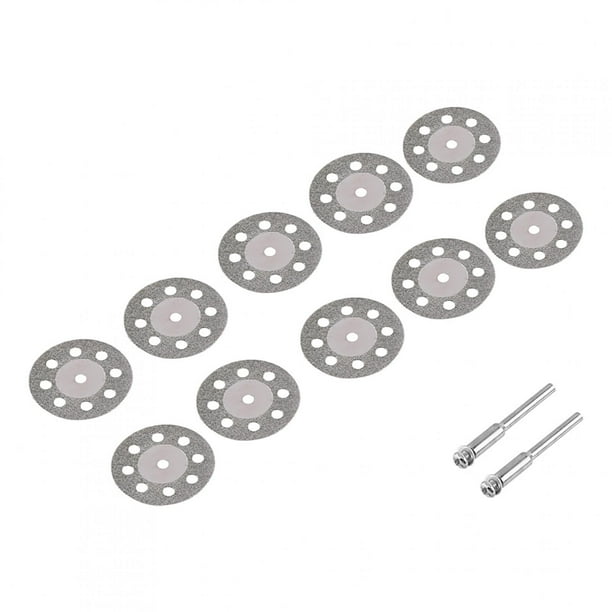 10 piezas de herramientas rotativas de 30 mm, 8 agujeros, hojas de sierra circular de diamante, discos de rueda de corte, 2 mandriles