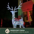thumbnail image 5 of Fraser Hill Farm Prelit LED Iridescent Reindeer Holiday Decoration, 6-Ft, FFCHLED072-RD1-IRD, 5 of 15