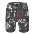thumbnail image 4 of Naloa I Love Coffee Men's Beach Shorts, Surfing shorts, Swim trunks, Quick Dry Swim Trunks for Surfing Beach Fun - Medium, 4 of 9