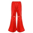 Big Girls Sparkly Sequins Dance Pants Wide Leg Bell Bottoms Flared ...