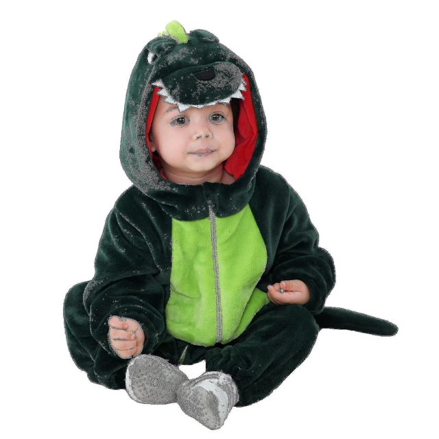 Disfraz De Dinosaurio Para Niños Pequeños Disfraz De Animal Mono Con Capucha Lindo Para Niños Halloween A