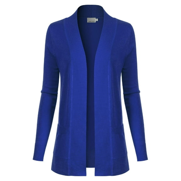 Made by Olivia Women's Open Front Long Sleeve Classic Knit Cardigan