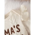 thumbnail image 6 of Sedceaty Infant Baby Girl Jumpsuit Set, Letter Print Fly Sleeve Crew Neck Knitting Romper + Leopard Print Mini Skirt, 6 of 8