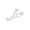 Genuine OE Mitsubishi Cross Over Pipe - 1570A958