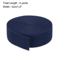 thumbnail image 2 of Uxcell Twill Elastic Band Double Side 1 Roll Flat Elastic Ribbon Cord for Sewing Waistband Dark Blue 1.2 Inch x 4 Yard, 2 of 6