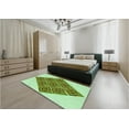 thumbnail image 5 of Ahgly Company Machine Washable Indoor Rectangle Transitional Light Green Area Rugs, 5' x 7', 5 of 7